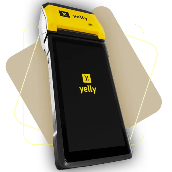 Imagem exclusiva da maquininha Yelly Smart, oferecendo tecnologia avançada e as menores taxas para seu negócio